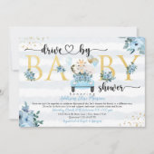 Safari Drive by Baby Boy Shower Invitation Kaart (Voorkant)