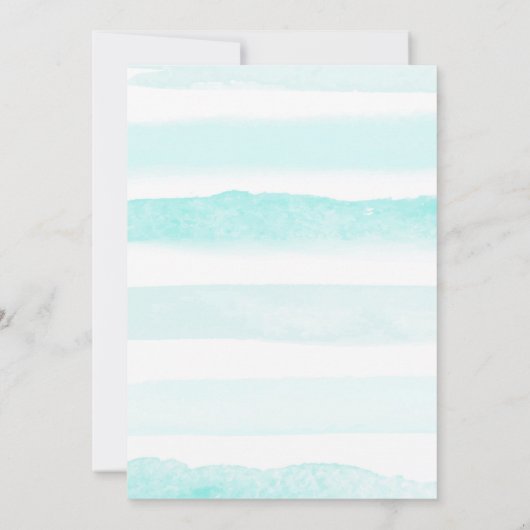 Safari Drive by Baby shower Invitation Mint Floral Kaart (Achterkant)