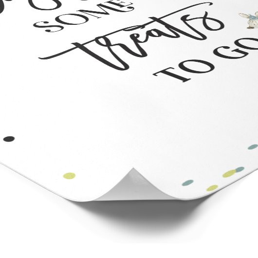 Safari drive by Baby shower Treat Favor Sign Poster (Hoek)