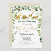 Safari Drive door Baby shower Parade Uitnodiging (Voorkant / Achterkant)