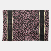 Safari Dusty Roos Leopard - Aanpassen Theedoek (Horizontaal)