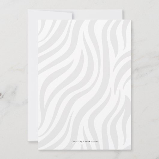 Safari eerste verjaardag nodigt oerwoud dieren uit kaart (Achterkant)