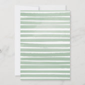 Safari Eerste Verjaardag Uitnodiging Zacht Groen (Achterkant)