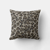 Safari Elephant Baby Boy Leopard Print Birth Stats Kussen (Achterkant)