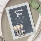 Safari Elephant Baby shower bedankkaart