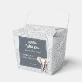 Safari Elephant Baby shower Favoriete Box Bedankdoosjes (Voorkant Zijde)