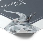 Safari Elephant Baby shower Favorieten Poster (Hoek)