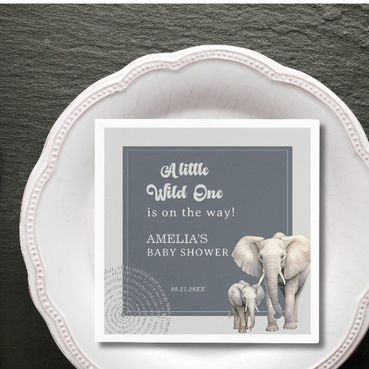 Safari Elephant Baby shower Party Servetten