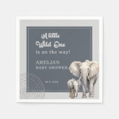 Safari Elephant Baby shower Party Servetten (Voorkant)