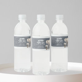Safari Elephant Baby shower Waterflesetiketten Waterfles Etiket