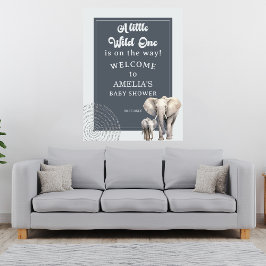 Safari Elephant Baby shower Welkom Poster