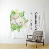 Safari Elephant Backdrop Wandkleed (In Situ (horizontaal))