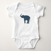 Safari Elephant Body Suit voor Baby door Deb Jeffr Romper (Voorkant)