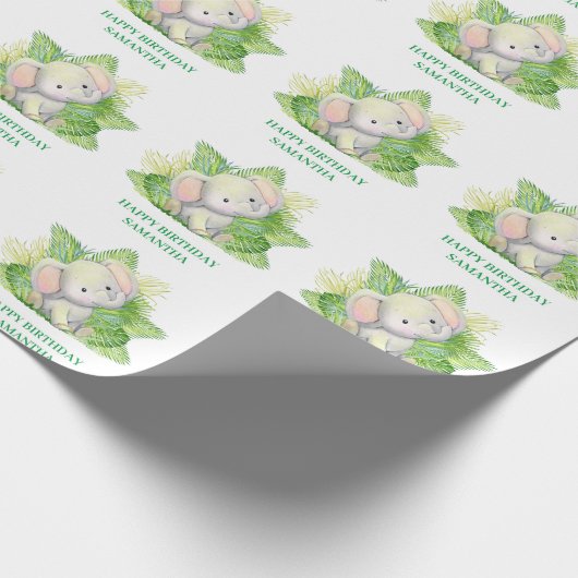 Safari Elephant Cadeaupapier (Hoek)