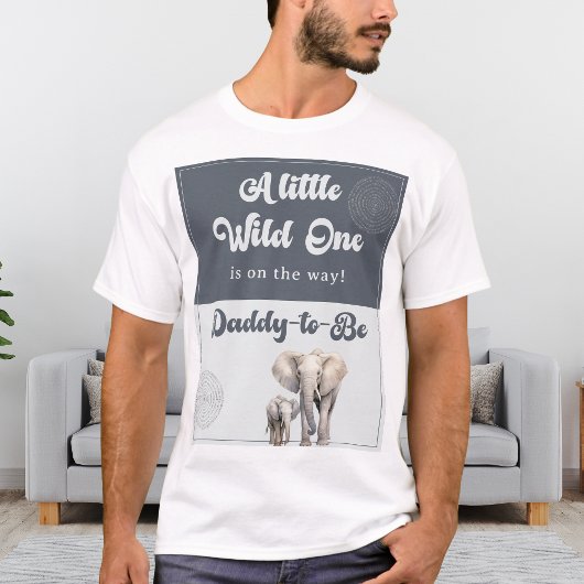 Safari Elephant Daddy-to-Be Baby shower Shirt