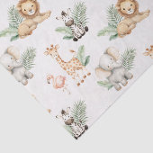 Safari Elephant Giraffe Zebra Flamingo Lion Animal Tissuepapier (Detail)