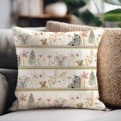 Safari Elephant Lion Zebra Oerwoud Foliage Baby Bo Kussen