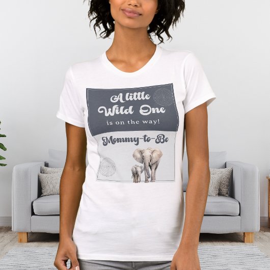 Safari Elephant Mommy-to-Be Baby shower Shirt