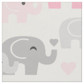 Safari Elephant Pink Grey Stof (Close Up)