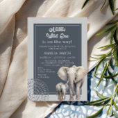Safari Elephant Wild One Baby shower Kaart