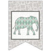 Safari Elephant Zebra Boy Baby shower Party Decor Vlaggetjes (Tweede vlag)