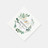 Safari en gebladerte krans Baby shower servetten (Hoek)