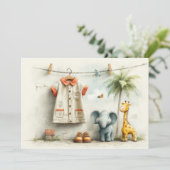Safari Explorer Girl - 1e verjaardagsfeestje Kaart (Staand voorkant)