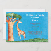 Safari Family Reunion Picnic Event Kaart (Achterkant)