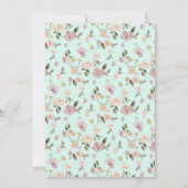 Safari Farm Animal Bear Fox Rabbit Raccoon blue Kaart (Achterkant)