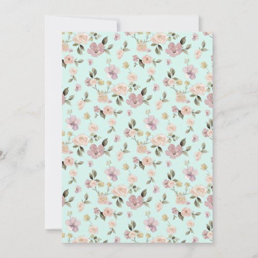 Safari Farm Animal Bear Fox Rabbit Raccoon blue Kaart (Achterkant)