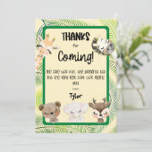 Safari-feest Verjaardag Bedankt Kaart (Staand voorkant)