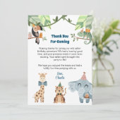 Safari feestbeest, Dank je voor het komen kaart (Staand voorkant)