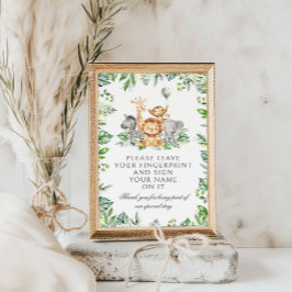 Safari Fingerprint Tree Baby shower Games