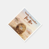 Safari First Roar Fluffy Leopard Birthday Party Servet (Hoek)