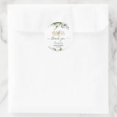 Safari Foliage Baby shower Favor Sticker (Tas)