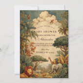 Safari Foliage & Friends Baby Shower Kaart (Voorkant)