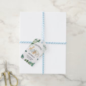 Safari Foliage Geslacht Neutraal Baby shower Gift Cadeaulabel (Met Touw)