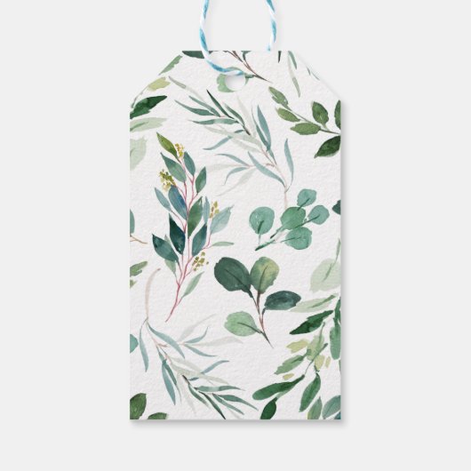 Safari Foliage Geslacht Neutraal Baby shower Gift Cadeaulabel (Achterkant)