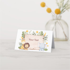 Safari Food Tent Label Leuke Dieren Plaatskaartje