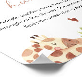 SAFARI Fopspeen Hunt Baby shower Spel Sign Poster (Hoek)