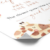 SAFARI Fopspenen in Jar Baby shower Spel Poster (Hoek)