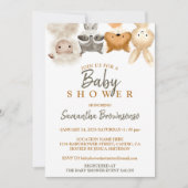 Safari Forest Animal Sheep Raccoon Fox Rabbit Baby Kaart (Voorkant)