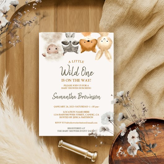 Safari Forest Animal Sheep Raccoon Fox Rabbit Kaart