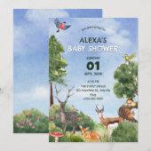 Safari forest baby shower kaart (Voorkant / Achterkant)