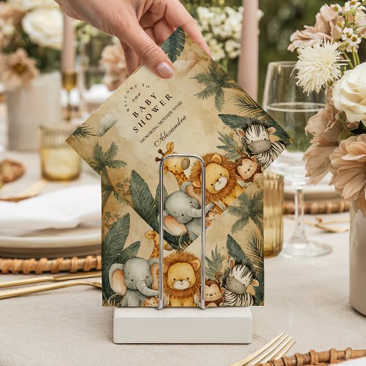 Safari Forest Creatures Baby Shower Servet