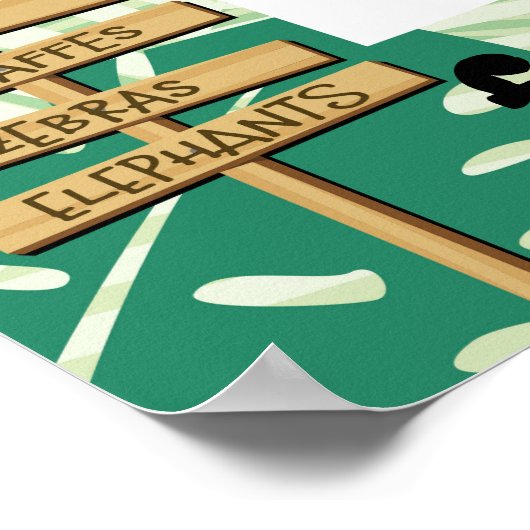 Safari Foto Booth Lijst Poster - Oerwoud Birthday (Hoek)