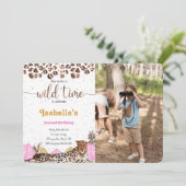 Safari-foto-uitnodiging Kaart (Staand voorkant)