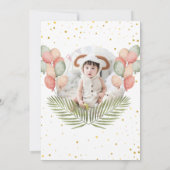 Safari Foto Wild Een Eerste Verjaardag Bedankkaart (Achterkant)