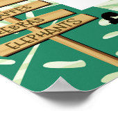 Safari-fotohokje frameposter - Jungle-verjaardag Poster (Hoek)