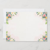 Safari Four Ever Wild Birthday Invitation Roze Kaart (Achterkant)